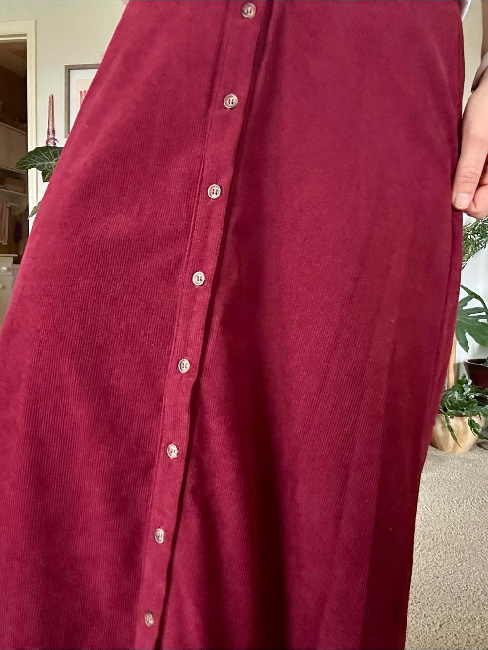 DR2 Button-Front Ruffle Maxi Skirt - Picture 4 of 9